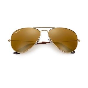 Ray-Ban Polarized Classic Aviator Gold / Brown